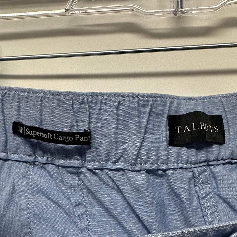 Talbots Newport Chambray Women’s Plus Size 18W Cargo Cropped Pants - Picture 3 of 6